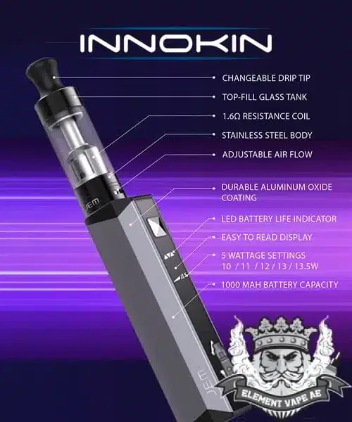 Innokin JEM/Goby Starter Kit - 2ml &1000mah MTL - Image 9