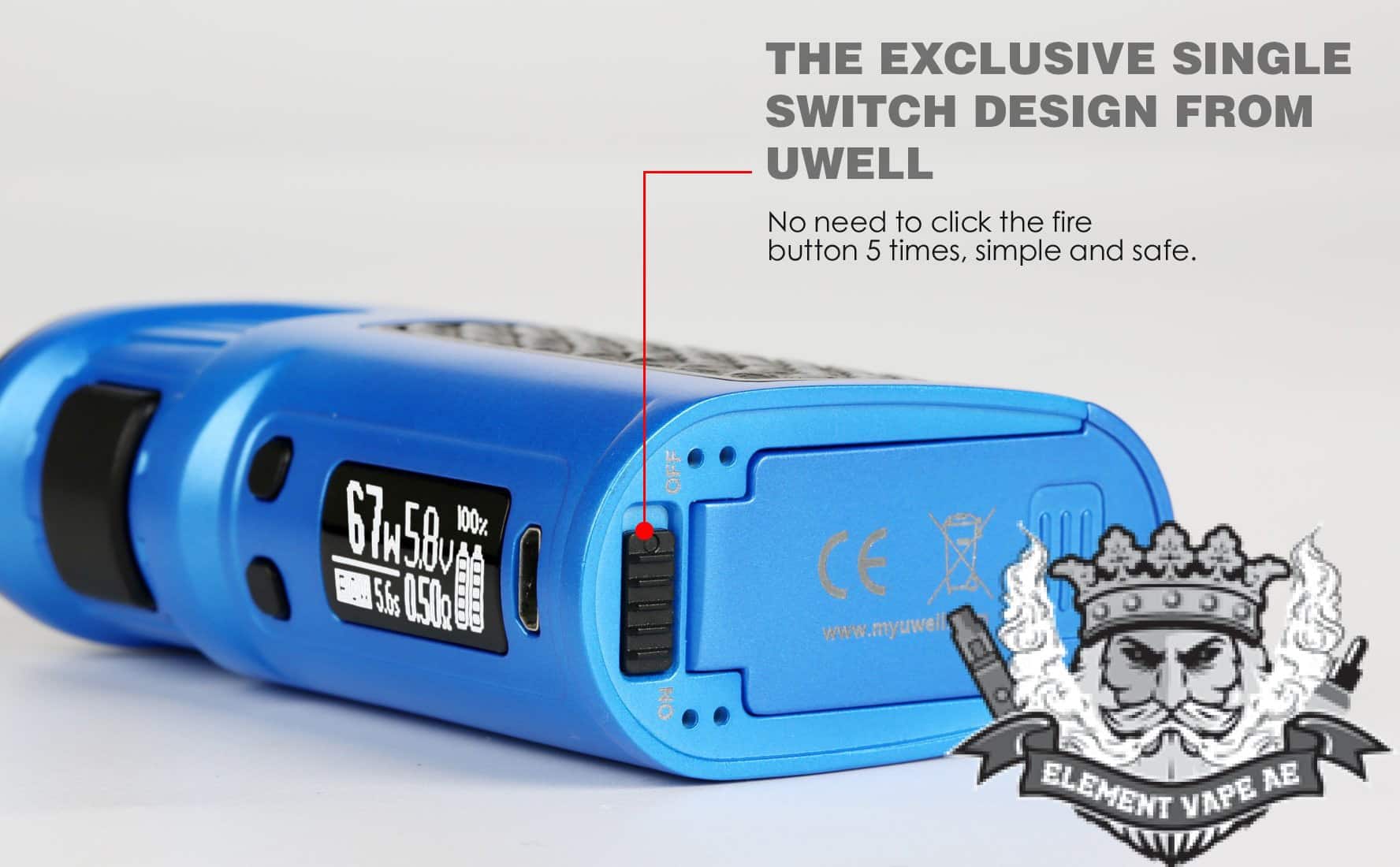 Uwell Ironfist 200W TC Box Kit with Crown 3 - Image 4