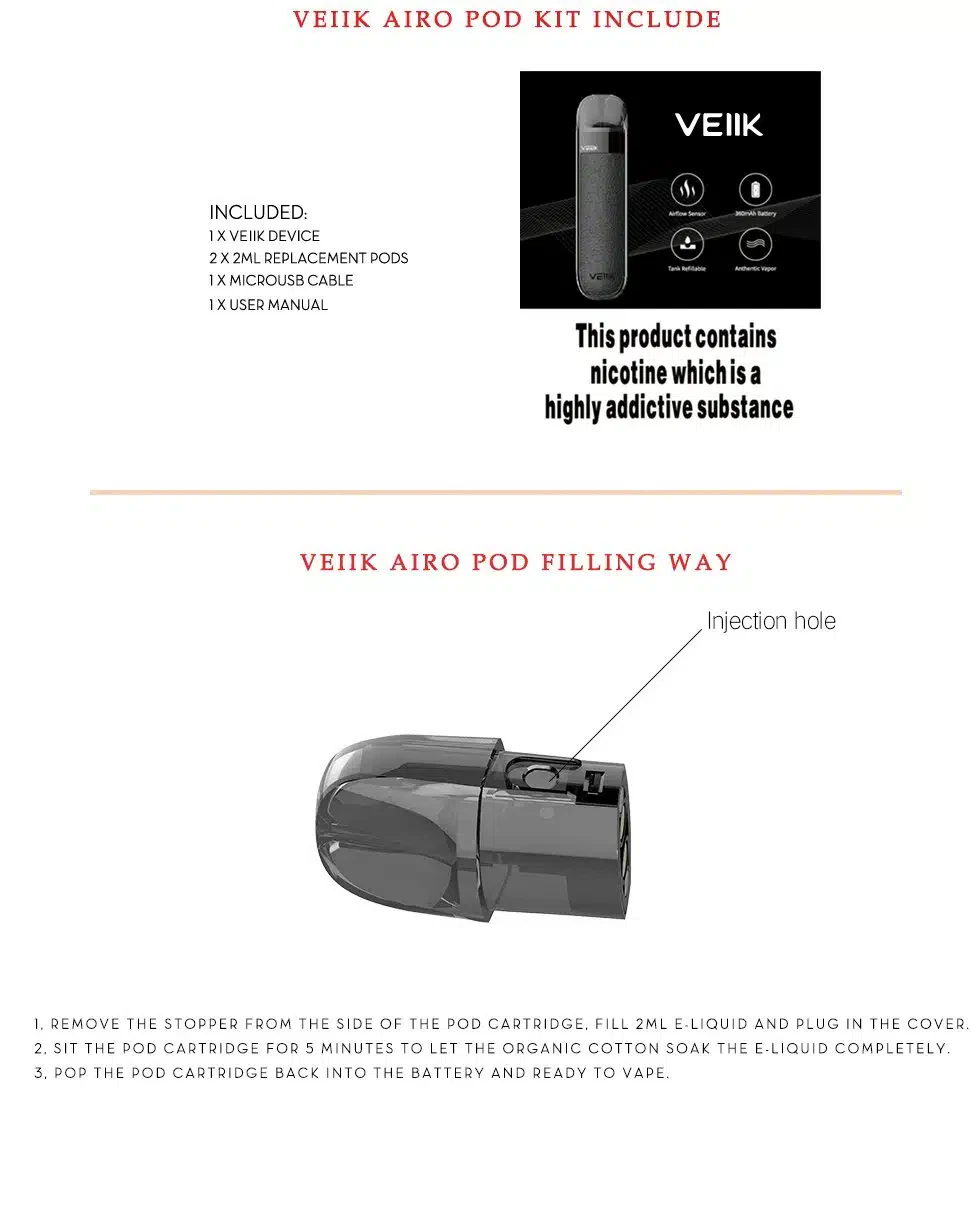 AIRO POD by VEIIK, 2ml Tank