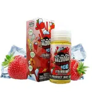Strawberry ICE By Bazooka Sour Straws Tropical Thunder 100ml