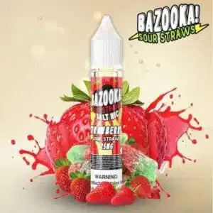 Strawberry Salt Nic by Bazooka Sour Straws 30ml